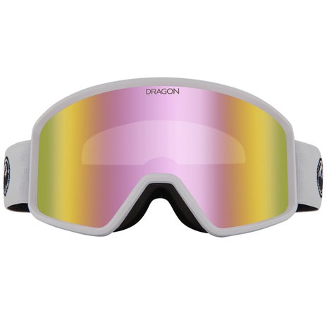 Dragon DXT Low Bridge Goggles in White/Pink Ion