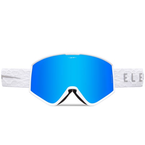 Electric Kleveland Goggles + Bonus Lens in Matte White Nuron/Blue Chrome