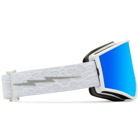 Electric Kleveland Goggles + Bonus Lens in Matte White Nuron/Blue Chrome