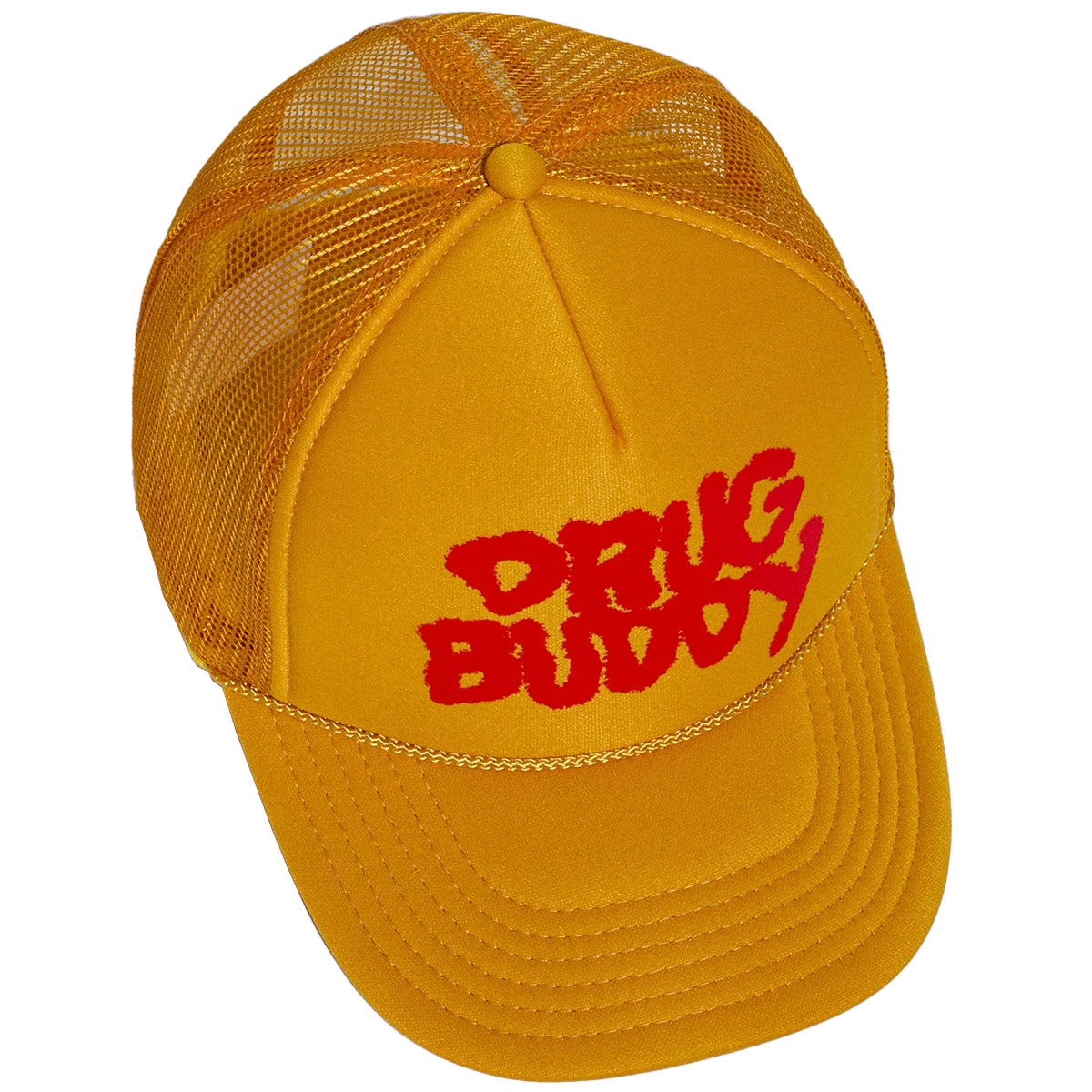 Fucking Awesome Drug Buddy Trucker Hat in Gold | Boardertown