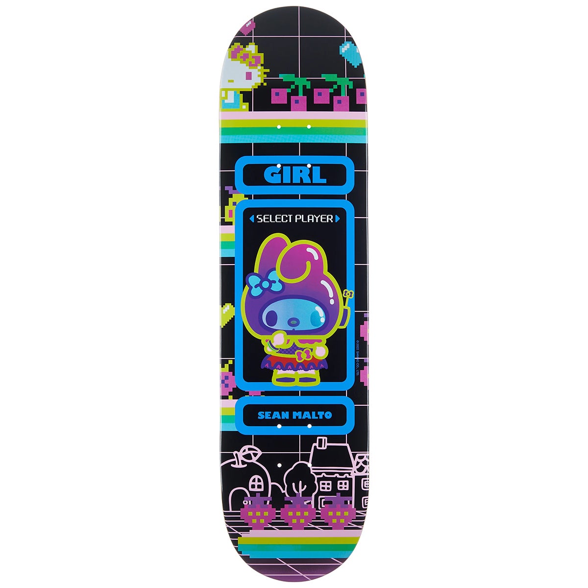 Girl x Sanrio Kawaii Arcade Skateboard Deck in Malto Boardertown
