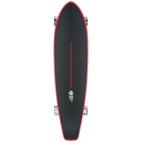 Globe The All-Time Longboard Skateboard in Red Flames