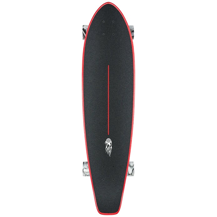 Globe The All-Time Longboard Skateboard in Red Flames