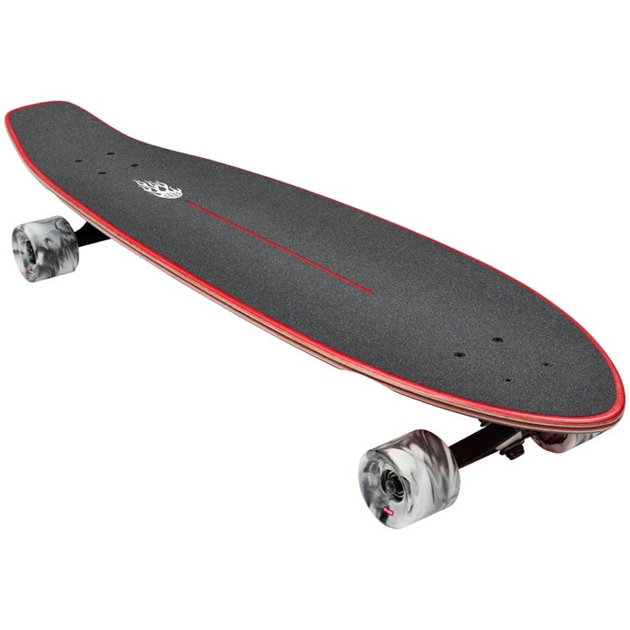 Globe The All-Time Longboard Skateboard in Red Flames