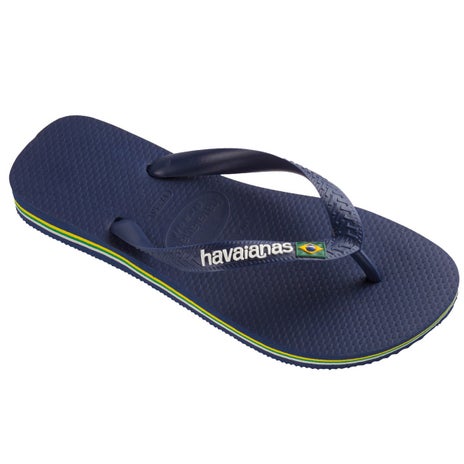 Havaianas Kids Brazil Logo Jandal in Navy