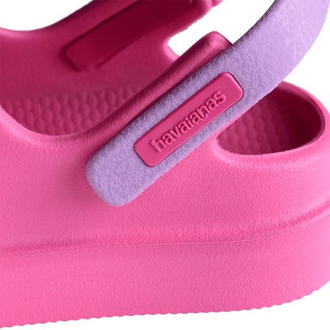 Havaianas Kids Clog Jandal in Pink Flux/Prisma Purple