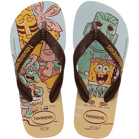 Havaianas Kids Top Sponge Bob Jandal in Golden