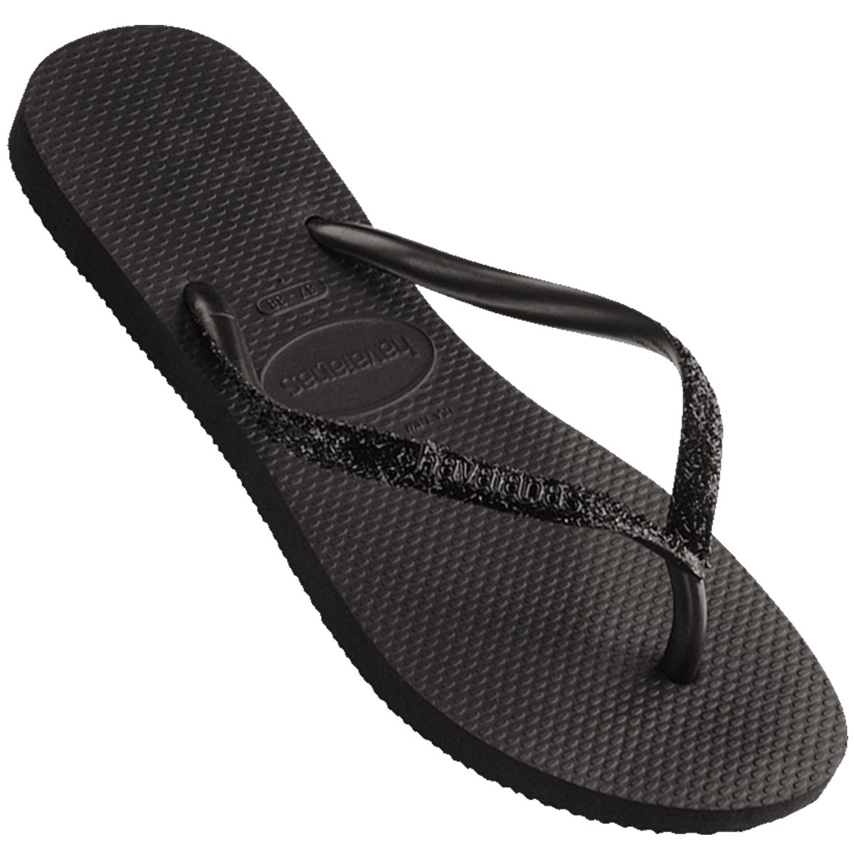 Womens black top havaianas slim
