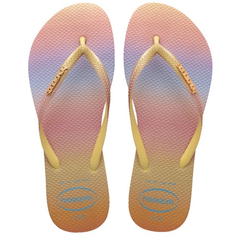 Havaianas Slim Gradient Sunset Jandal in Lemon Yellow