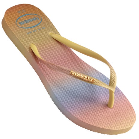 Havaianas Slim Gradient Sunset Jandal in Lemon Yellow