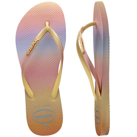 Havaianas Slim Gradient Sunset Jandal in Lemon Yellow