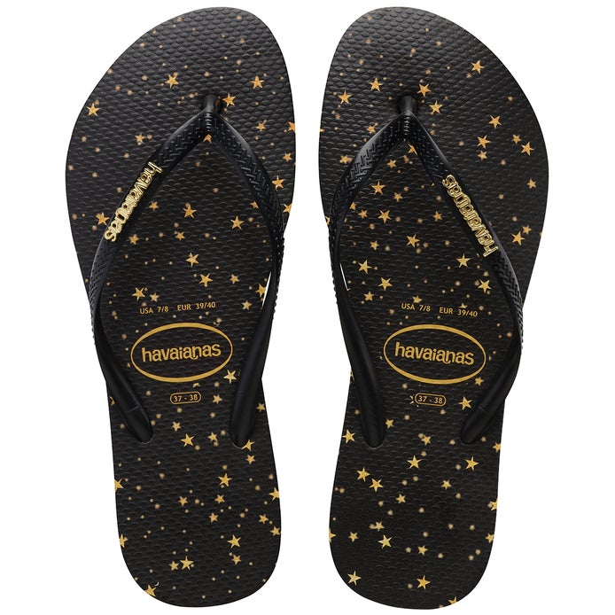 Havaianas Shoes Havaianas Gold Slim Metal Logo Sandals Havaianas