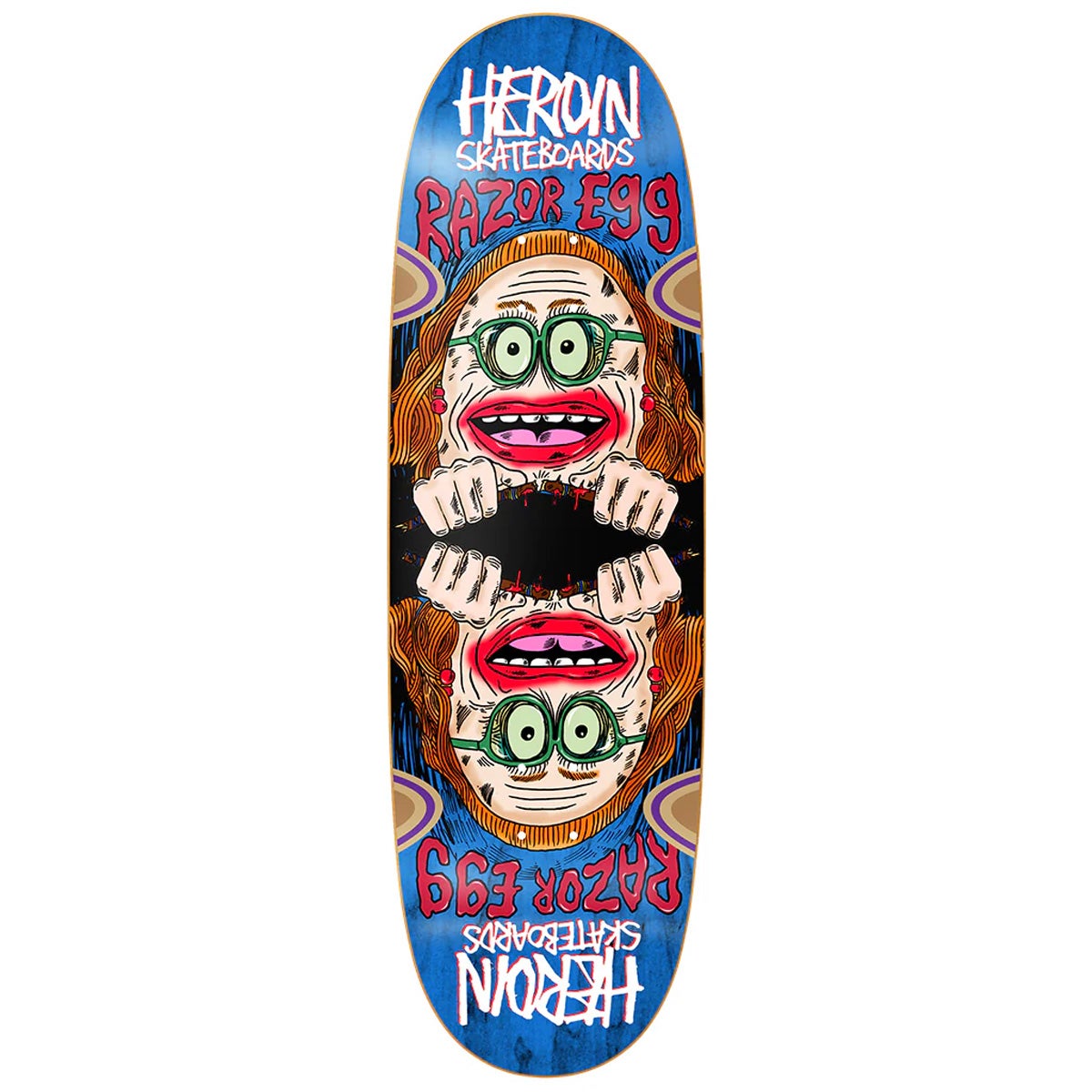 Heroin Auntie Razoregg Skateboard Deck In Team Boardertown