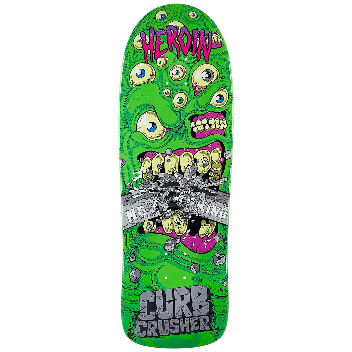 Heroin Curb Crusher Chomp Skateboard Deck In Team Boardertown