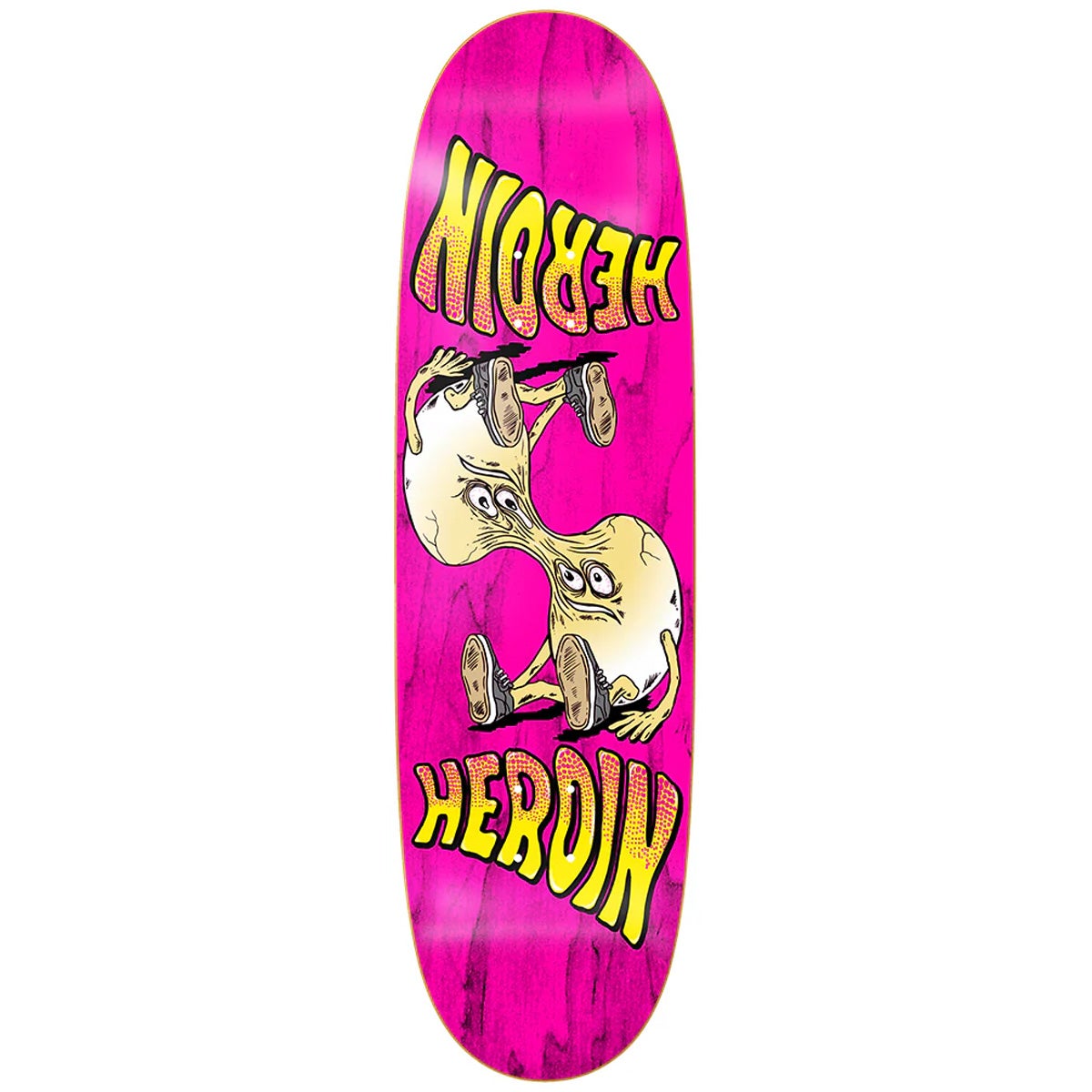 Heroin Merged Egg Skateboard Deck In Team Boardertown