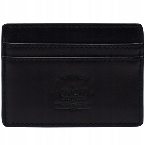 Herschel Charlie Leather RFID Wallet in Black