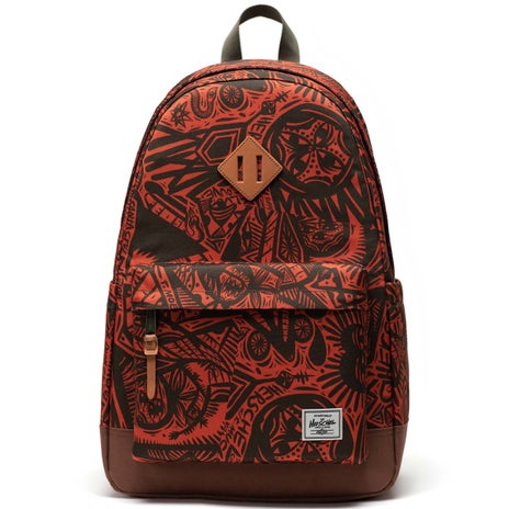 Herschel Thomas Campbell Heritage Backpack in Forest Night/Saddle Brown