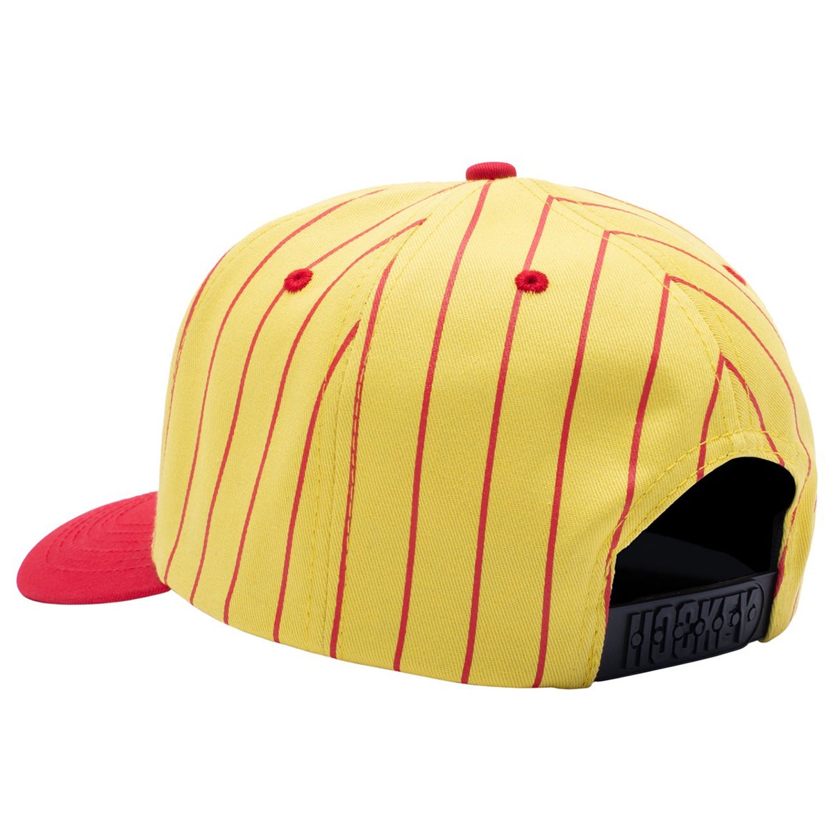 Hockey Striped Snapback in Yellow 