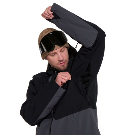 Horsefeathers Crown Jacket in Black/Iron
