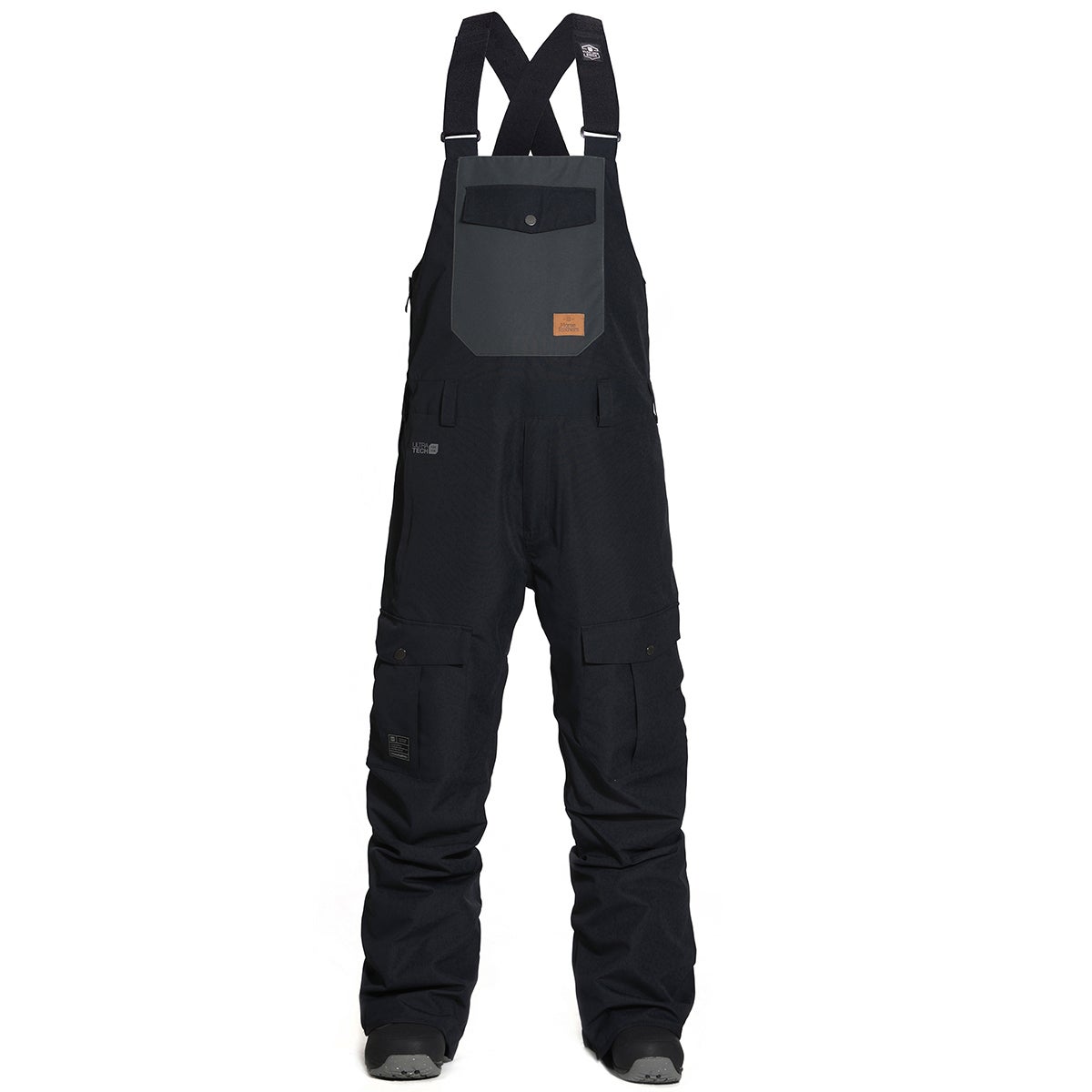 Horsefeathers Medler Bib Pants in Black | Boardertown