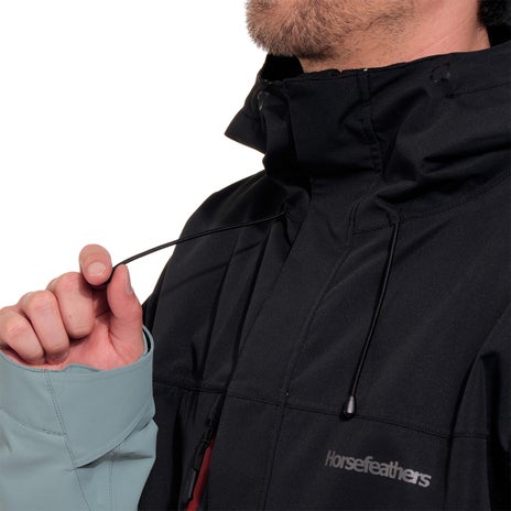 Horsefeathers Track Jacket in Black/Blue Haze