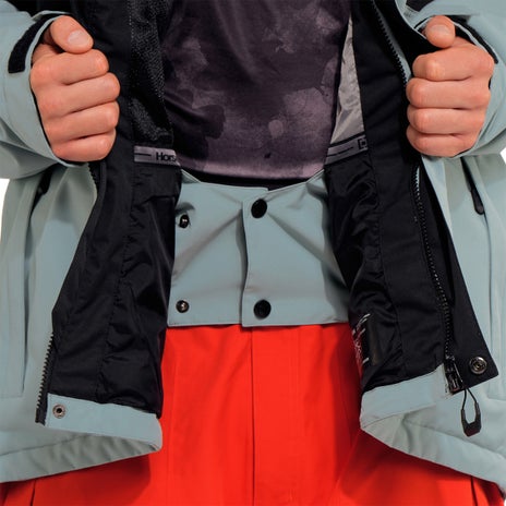 Horsefeathers Track Jacket in Black/Blue Haze