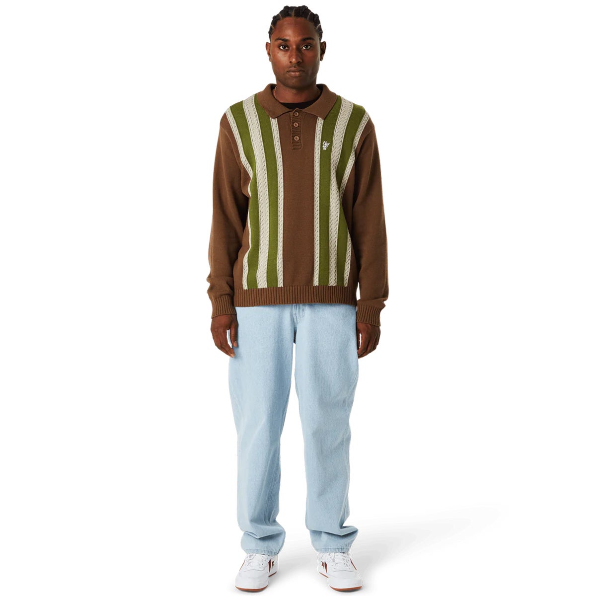 Huf Cambridge Sweater in Mud | Boardertown