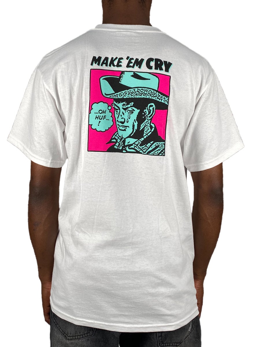 Huf Make Em Cry Dude Tee in White 