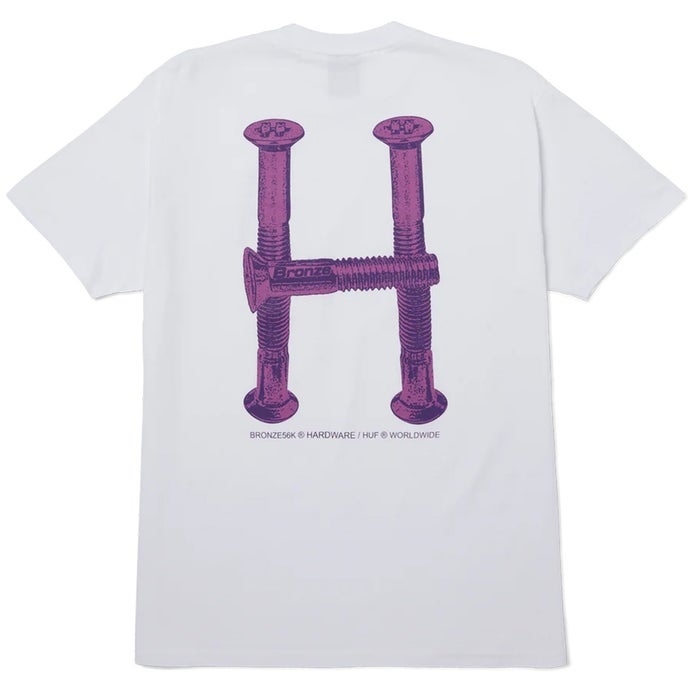Huf X Bronze 56K H Bolts TT Tee in White