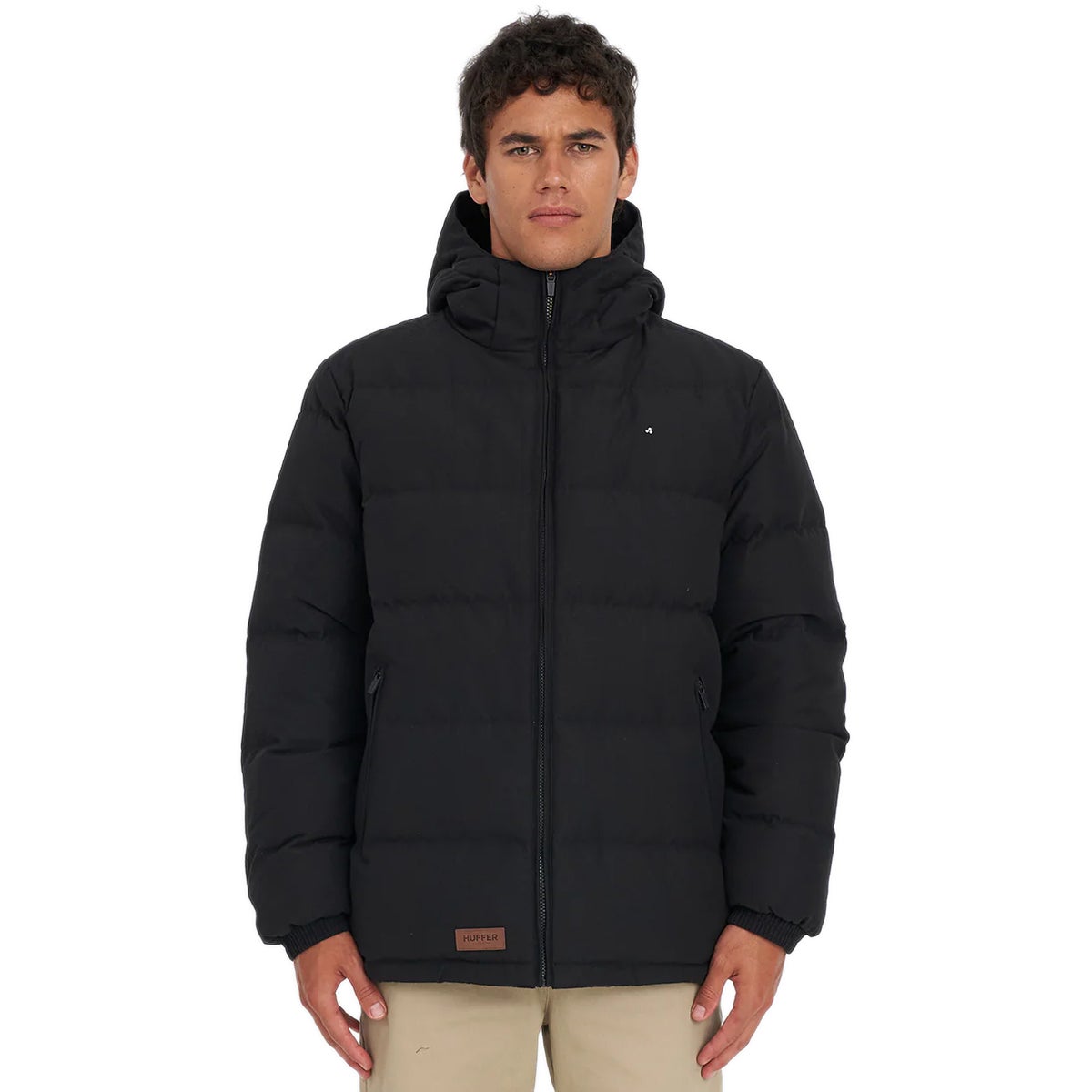 Huffer Classic Down Jacket in Black | Boardertown