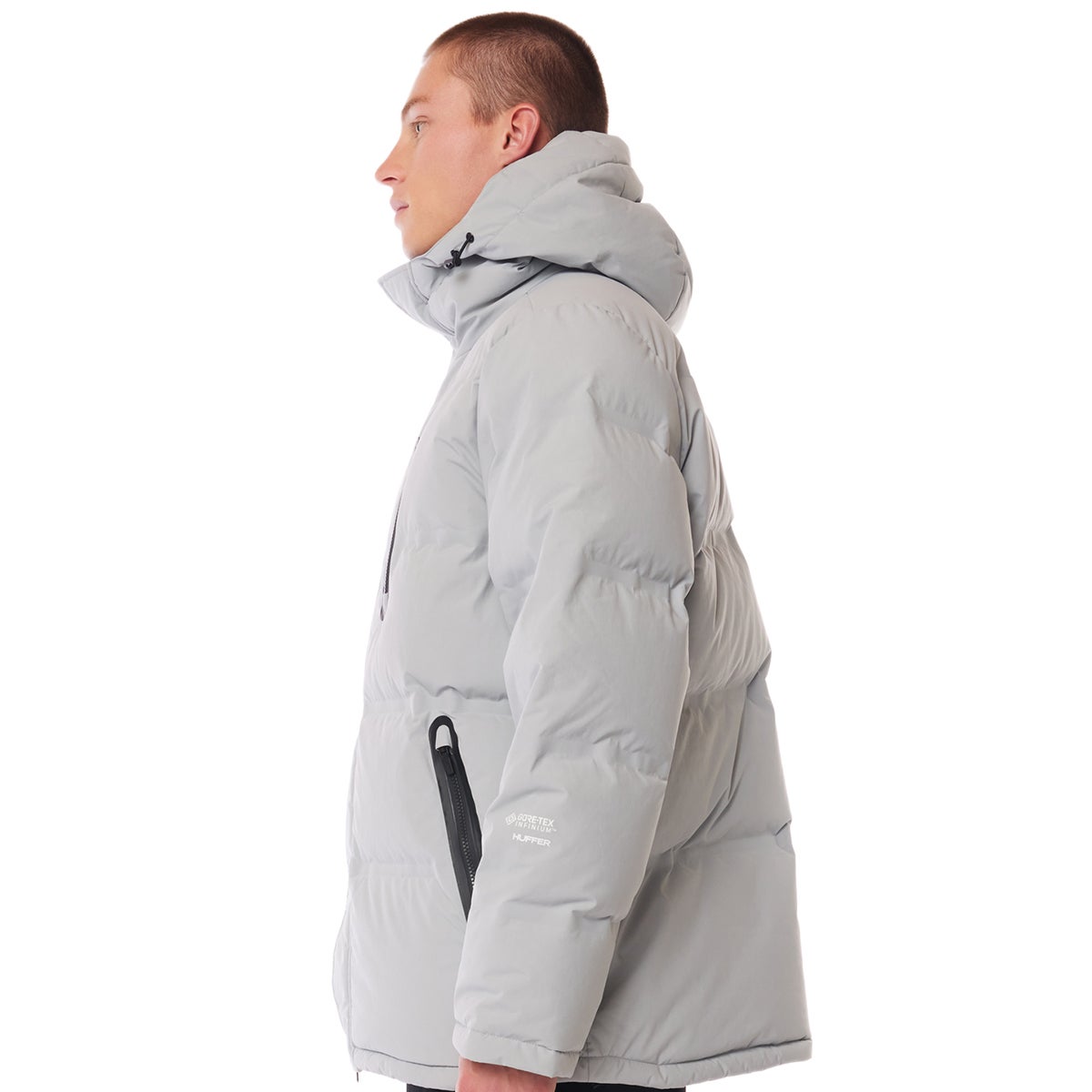 Grey huffer sale jacket
