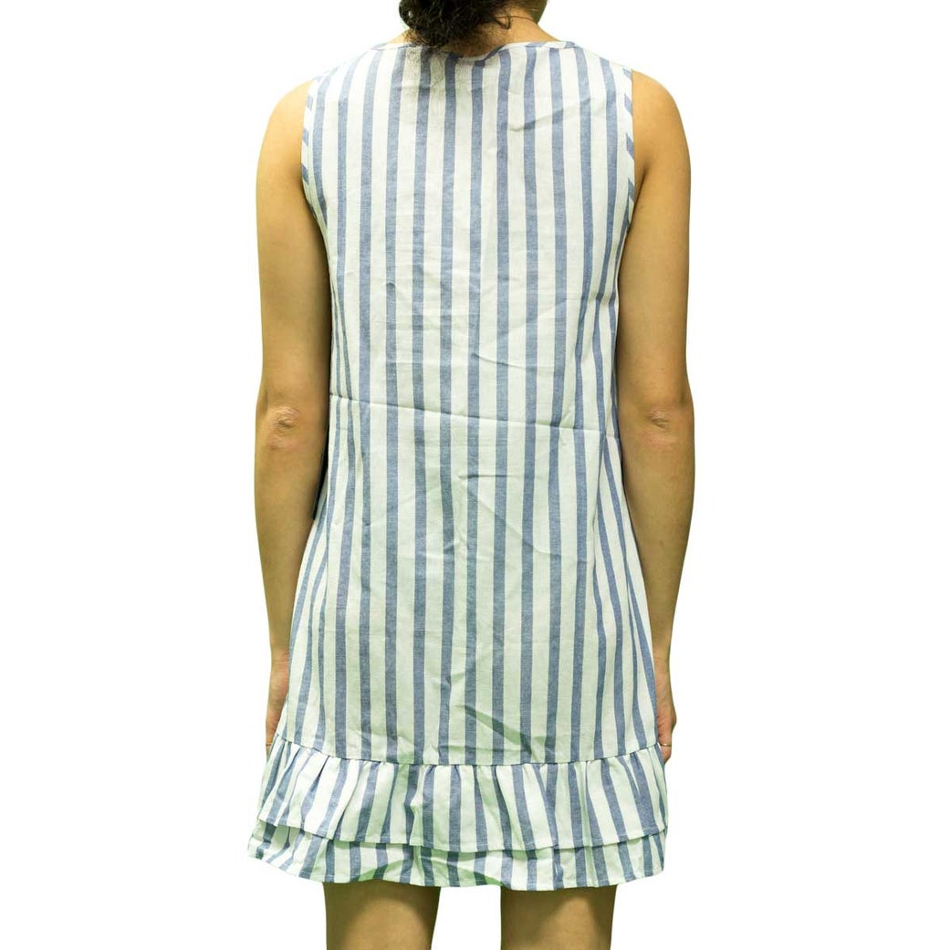 Huffer Hooper Lila Dress in Blue/White