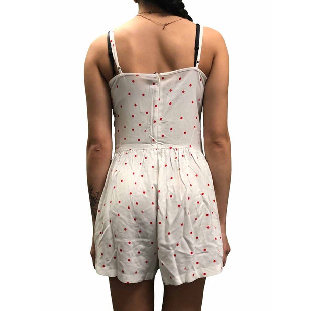Huffer Picnic Maya Playsuit in White/Red
