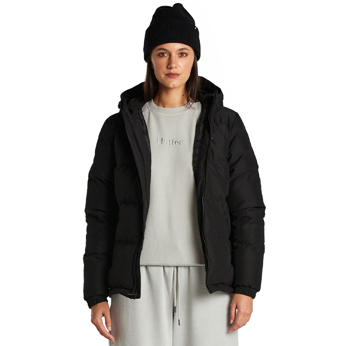 Huffer Wmns Classic Down Jacket in Black Boardertown