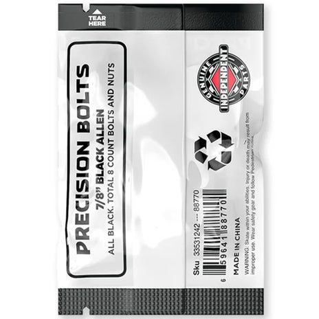 Independent Allen Precision Bolts Hardware 8pk in Black/Black
