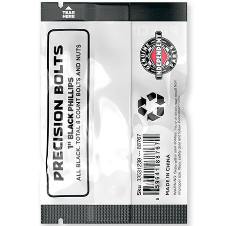 Independent Phillips Precision Bolts Hardware 8pk in Black/Black