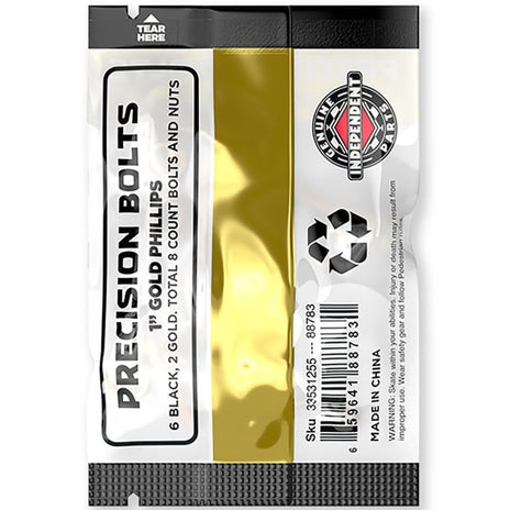 Independent Phillips Precision Bolts Hardware 8pk in Black/Gold
