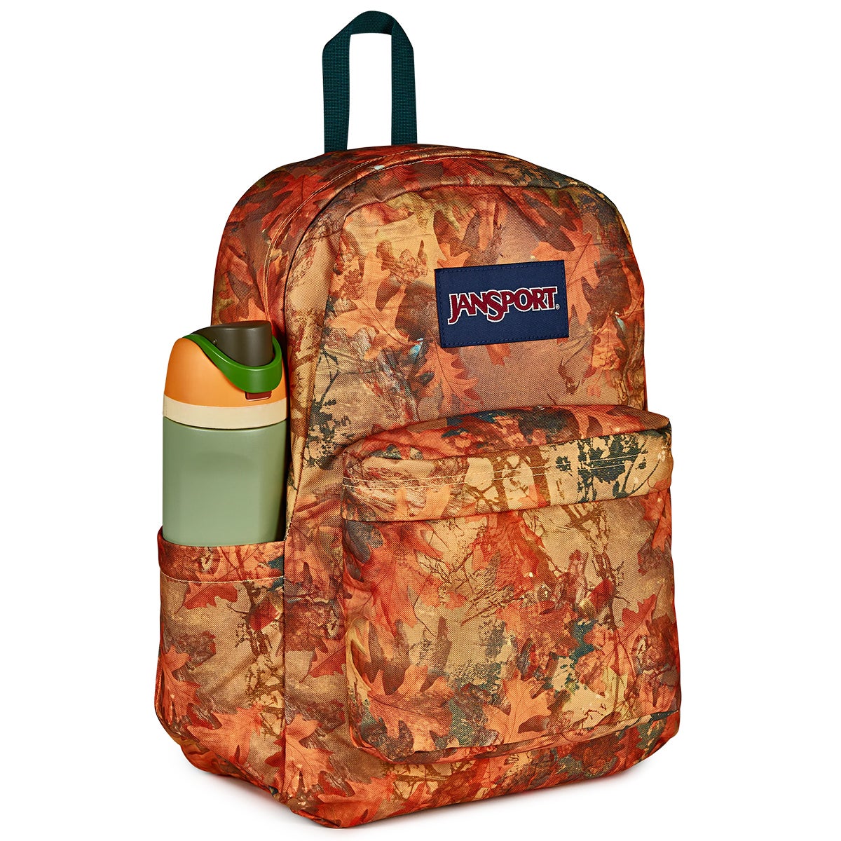 Jansport Superbreak Plus Backpack in Bogcore Camo Orange | Boardertown