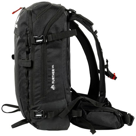Jones Further 25L Backpack in Stealth Black