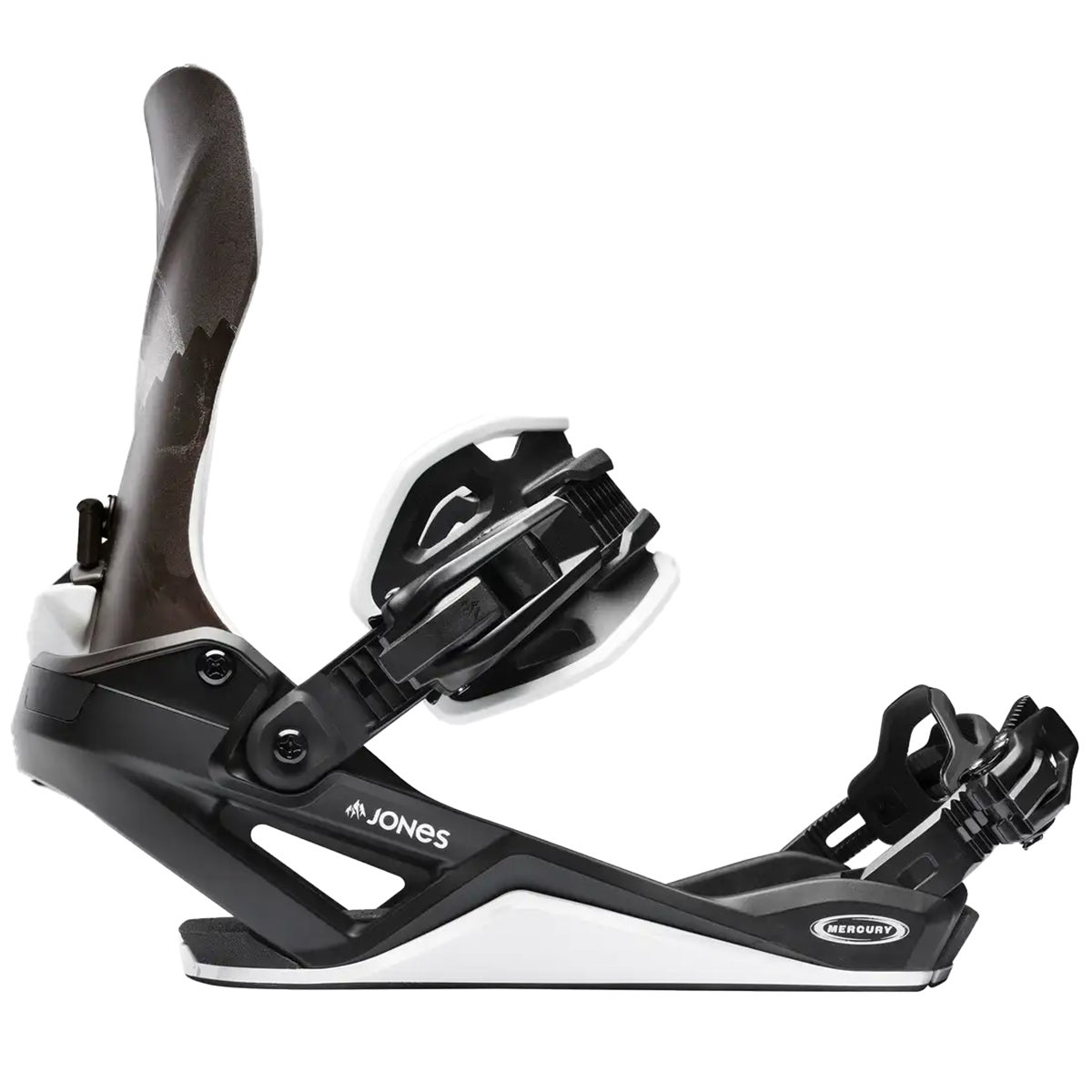 Jones Mercury FASE Snowboard Bindings 2027 in MTN Black/Silver