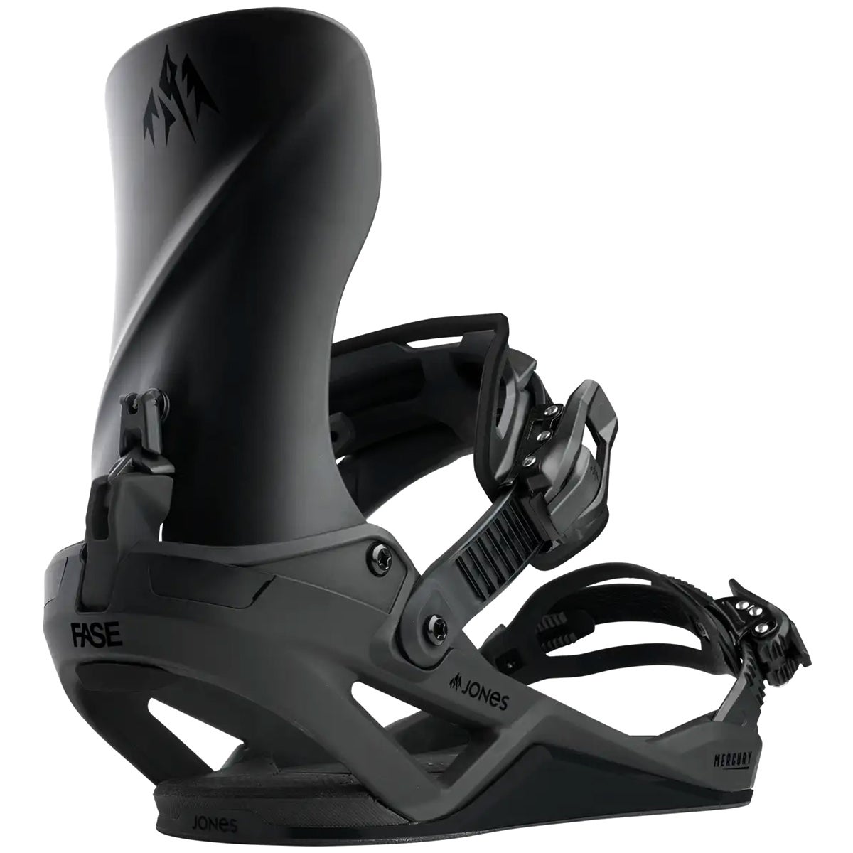 スノーボード Jones Mercury FASE M Stealth Black Jones Mercury FASE Snowboard Bindings 2027 in Stealth Black