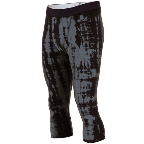 Mons Royale Cascade Merino Base Layer 3/4 Legging in Grey Tie Dye
