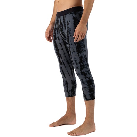 Mons Royale Cascade Merino Base Layer 3/4 Legging in Grey Tie Dye