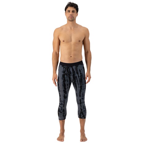 Mons Royale Cascade Merino Base Layer 3/4 Legging in Grey Tie Dye
