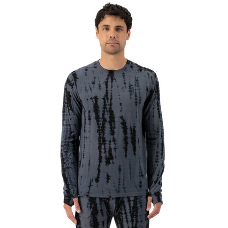 Mons Royale Cascade Merino Base Layer L/S in Grey Tie Dye