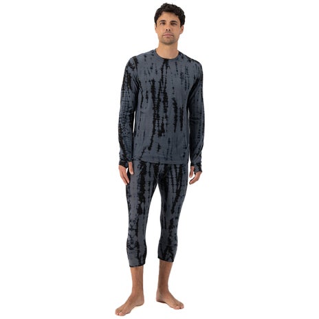 Mons Royale Cascade Merino Base Layer L/S in Grey Tie Dye