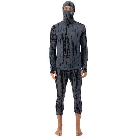 Mons Royale Cascade Merino Base Layer L/S in Grey Tie Dye