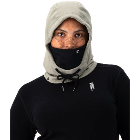 Mons Royale Decade Merino Fleece Hood in Dried Sage