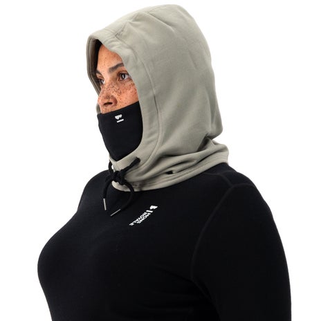 Mons Royale Decade Merino Fleece Hood in Dried Sage