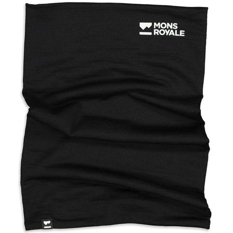 Mons Royale Double Up Merino Neckwarmer in Black